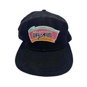 Vintage 90s San Antonio Spurs Black NBA Retro Snapback Hat